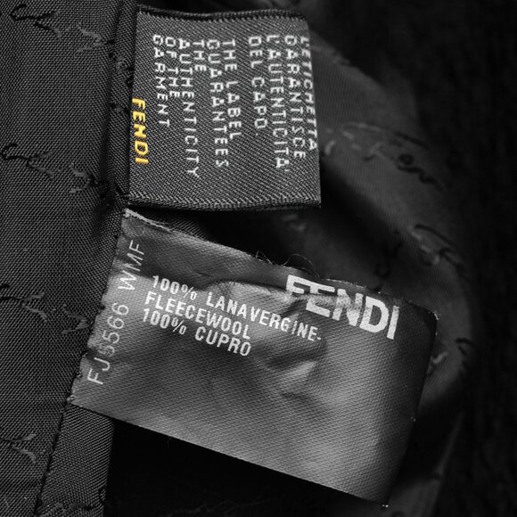 Fendi Vintage Shawl Collar Blazer in Black Textured Wool - Picture 10 of 10